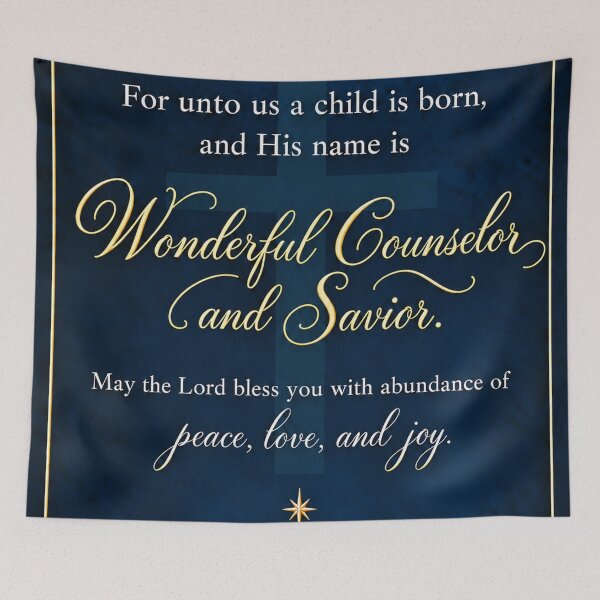 Item preview, Wonderful Counselor Nativity Christmas Blessing - Christmas Card designed and sold by Luvjesus2.