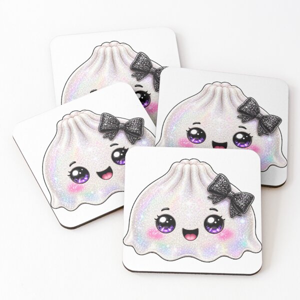 Item preview, White Ghost Dumpling Squishy Halloween Black Sparkly Bow Cute Spooky designed and sold by Uniquememorable.