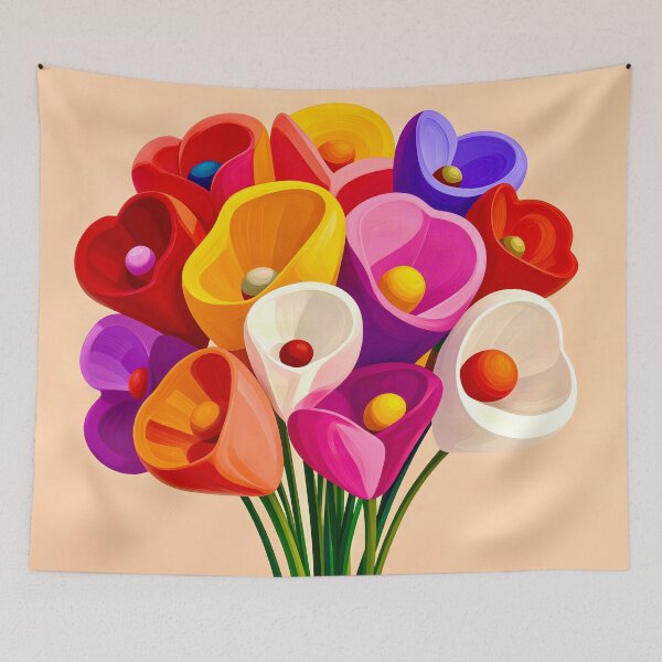 Item preview, Colorful Calla Lily Bouquet  designed and sold by Vicky Brago-Mitchell®.