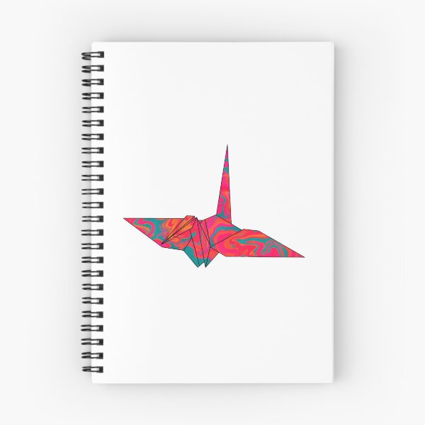 Item preview, Psychedelic Swirl Origami Crane designed and sold by spacefogdesign.