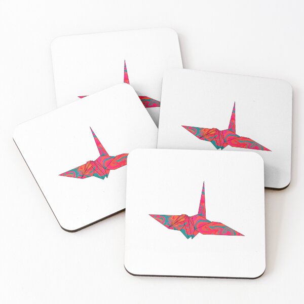 Item preview, Psychedelic Swirl Origami Crane designed and sold by spacefogdesign.
