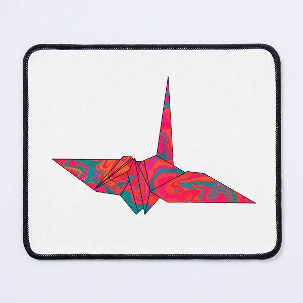 Item preview, Psychedelic Swirl Origami Crane designed and sold by spacefogdesign.