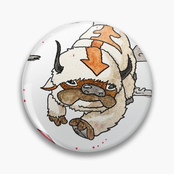 Item preview, Upside Down Appa Red Sun – Avatar Watercolor Fan Art designed and sold by EsoKafi Design.