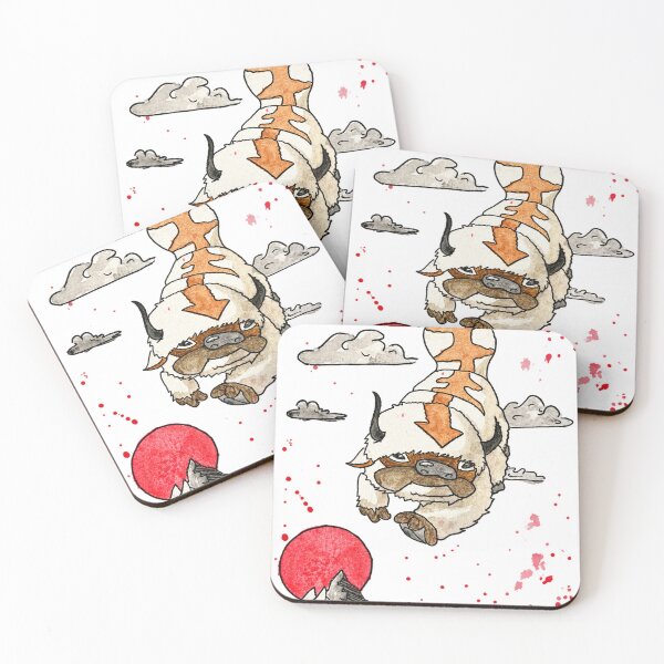 Item preview, Upside Down Appa Red Sun – Avatar Watercolor Fan Art designed and sold by EsoKafi Design.