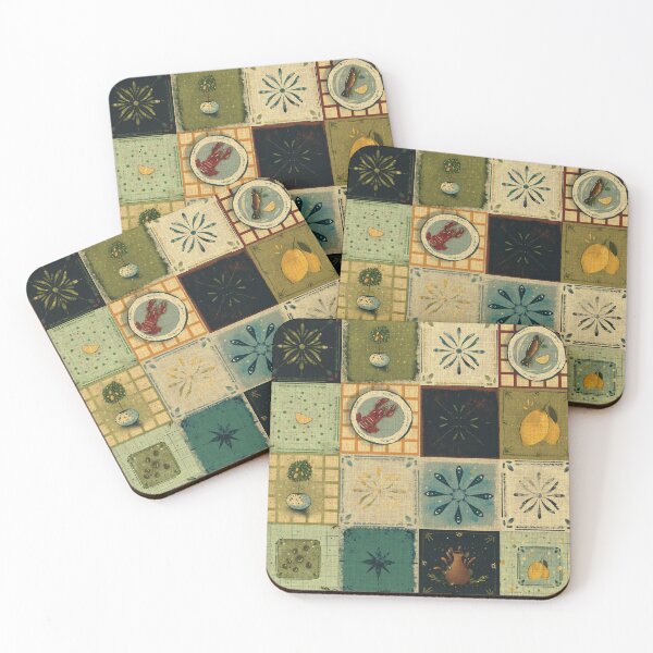 Item preview, antique mediterranean tiles designed and sold by thedawndesign.