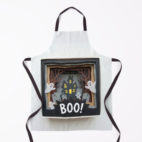 Item preview, Cute Layered Paper Diorama Ghosts Haunted House BOO designed and sold by GlueGunEnergy.
