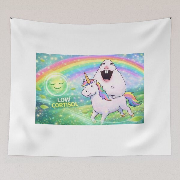 Item preview, Low Cortisol Hamster Unicorn Meme designed and sold by jusyknovoa.