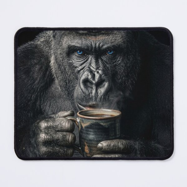 Item preview, Gorilla defiantly drinking coffee designed and sold by Cafetera Moka Italiana.