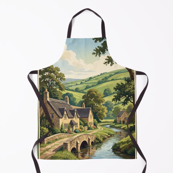 Aperçu de l'œuvre Voyages vintage dans les Cotswolds, en Angleterre – Bibury, Arlington Row, Honey Stone Villages créée et vendue par Bomax121.