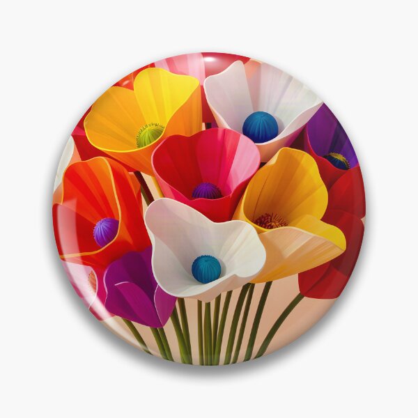 Item preview, Vibrant Bouquet of Colorful Flowers designed and sold by Vicky Brago-Mitchell®.