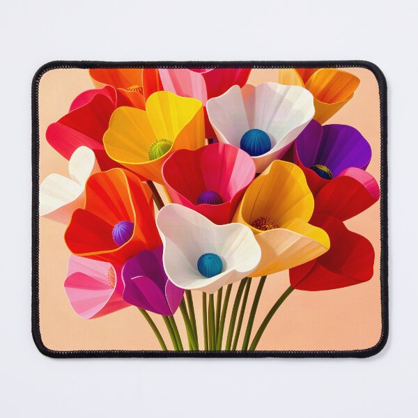 Item preview, Vibrant Bouquet of Colorful Flowers designed and sold by Vicky Brago-Mitchell®.