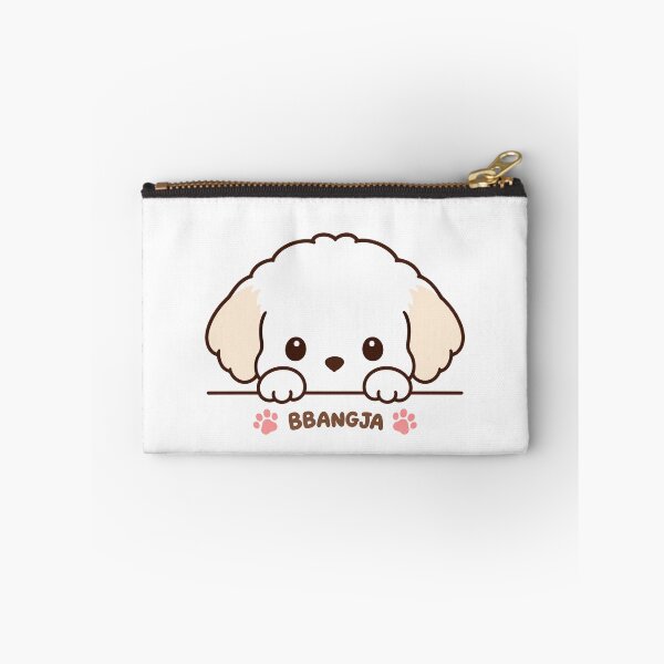 Item preview, BBANGJA Cute Minimal Puppy – Kawaii White Dog Line Art designed and sold by Windy-market.
