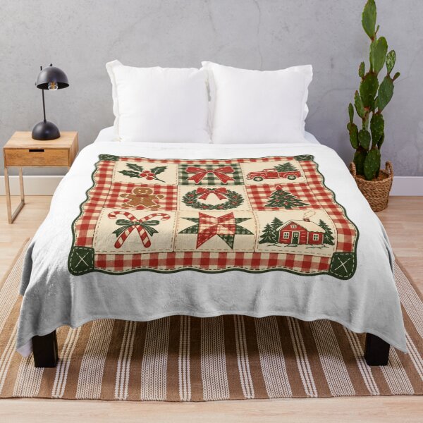 Item preview, Patchwork navideño designed and sold by CampAndCoast.