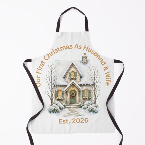 Item preview, Our First Christmas As Husband And Wife Est 2026 Snowy Cottage Watercolor Newlywed designed and sold by Neworld24.