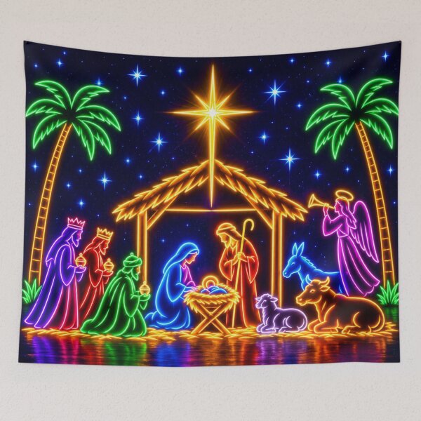 Item preview, Neon Nativity Scene  designed and sold by Imemewell.