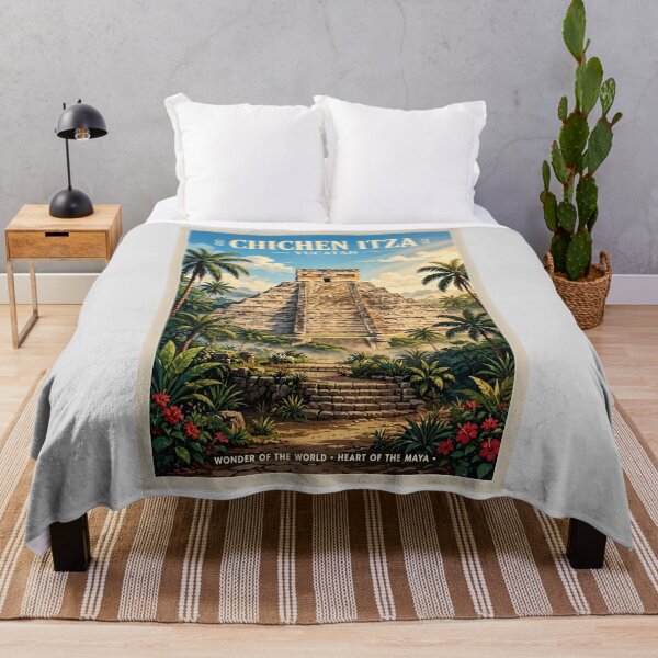Aperçu de l'œuvre Mexique — Chichén Itzá — Aube dorée maya créée et vendue par DibujandoPorfa.