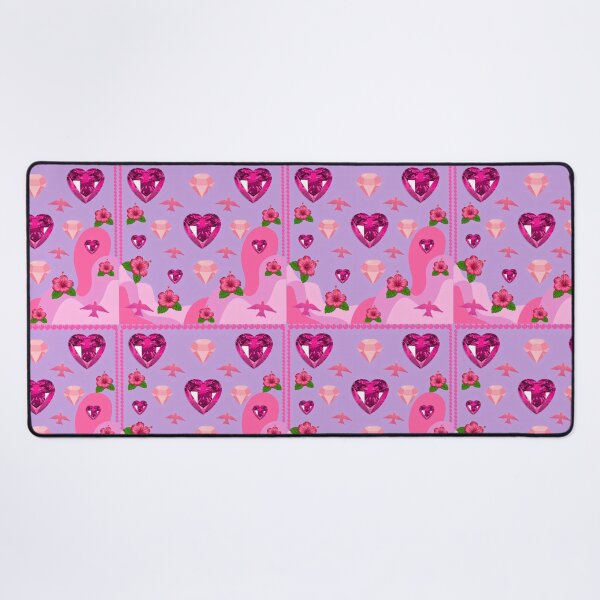Item preview, Glamorous Pink Gems and Tropical Flowers Pattern designed and sold by Azurart2.