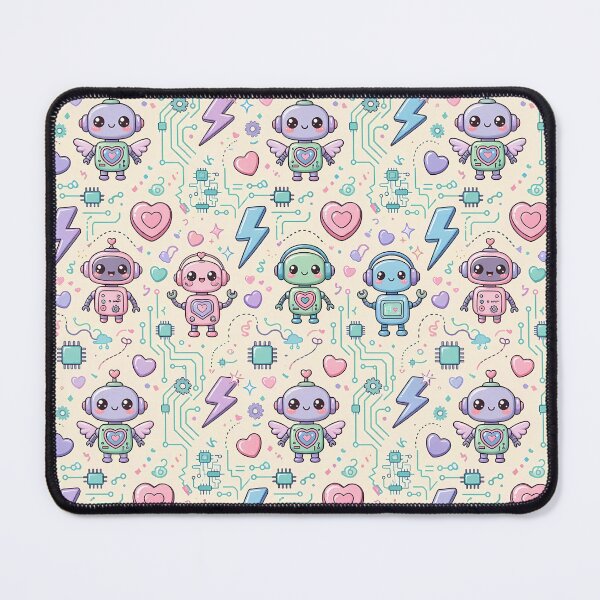 Item preview, Candy Mech — Kawaii Robot Pastel Pattern | Hashola Designs designed and sold by Hashola Designs.