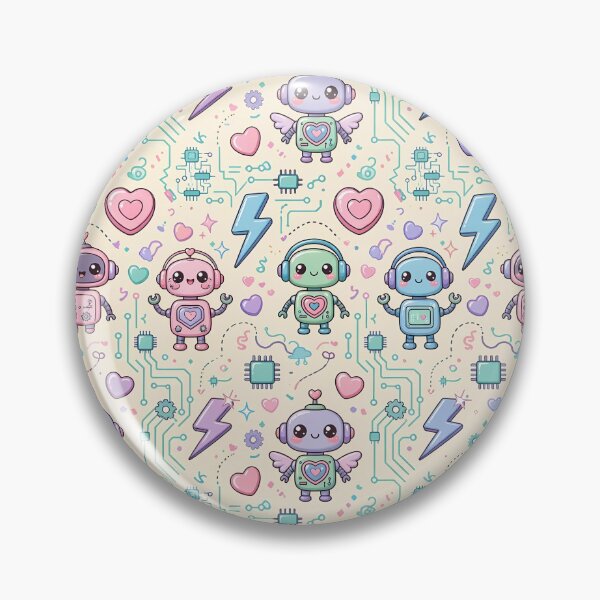 Item preview, Candy Mech — Kawaii Robot Pastel Pattern | Hashola Designs designed and sold by Hashola Designs.