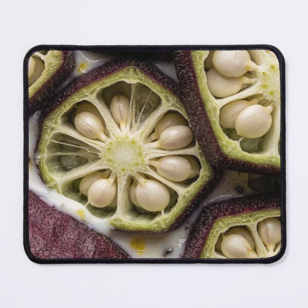 Item preview, Purple Okra Seeds Against Lemon Yogurt designed and sold by ASSEMBLE WONDER.