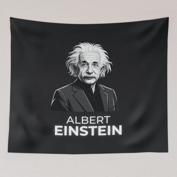 Item preview, Albert Einstein Genius Portrait Black And White Illustration    designed and sold by Owcomm.