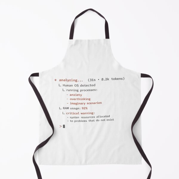 Item preview, Human OS Overthinking humor terminal designed and sold by fritz-10signer.
