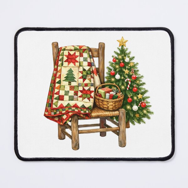 Item preview, Watercolor Christmas Quilt and Christmas Tree designed and sold by silviaol.