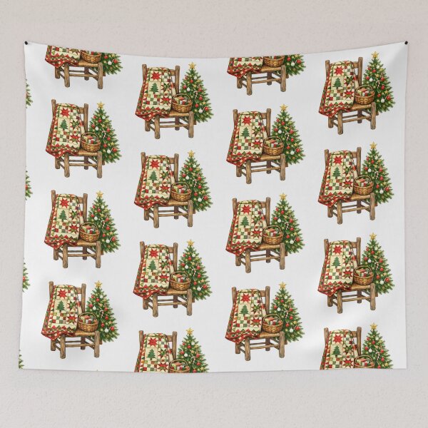 Item preview, Watercolor Christmas Quilt and Christmas Tree  designed and sold by silviaol.
