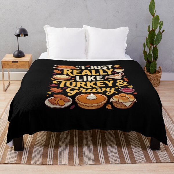 Aperçu de l'œuvre I Just Really Like Turkey & Gravy Thanksgiving Foodie créée et vendue par YASSINE HZ.