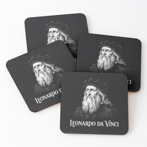 Item preview, Leonardo da Vinci Renaissance Master Portrait Illustration designed and sold by Owcomm.