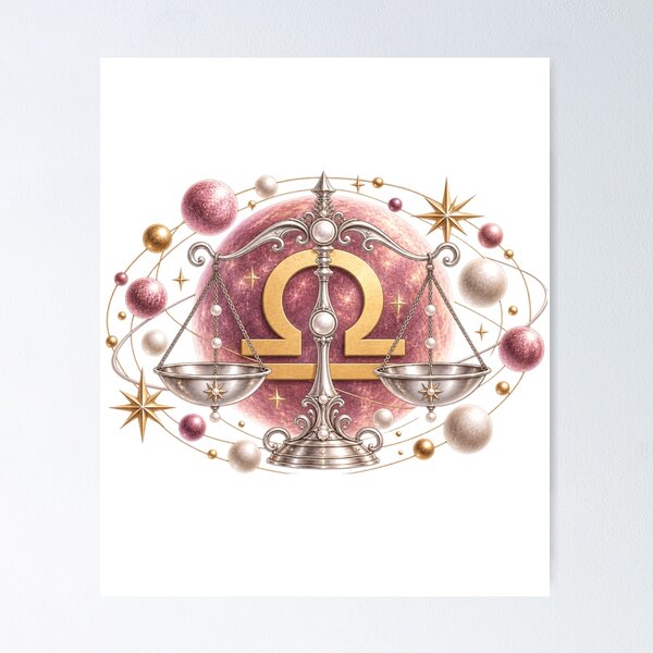 Item preview, Libra Zodiac Scales Art designed and sold by tmoca.