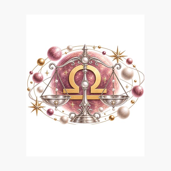 Item preview, Libra Zodiac Scales Art designed and sold by tmoca.
