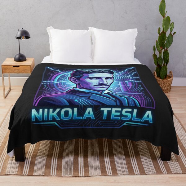 Item preview, Nikola Tesla Electric Genius Portrait Illustration designed and sold by Owcomm.