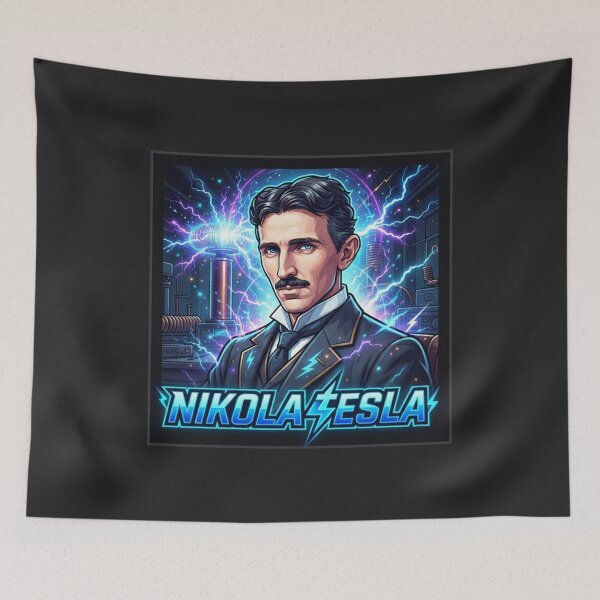 Item preview, Nikola Tesla Electric Genius Scientist Portrait designed and sold by Owcomm.