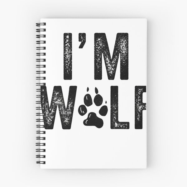 Item preview, I'M WOLF - Rustic Distressed Typography with Paw Print  designed and sold by atlasouchen.