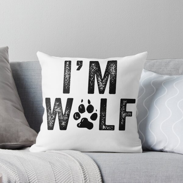 Item preview, I'M WOLF - Rustic Distressed Typography with Paw Print  designed and sold by atlasouchen.