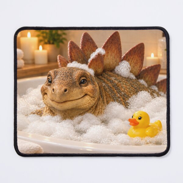 Item preview, Cozy Stegosaurus Bubble Bath designed and sold by Sillytoe.