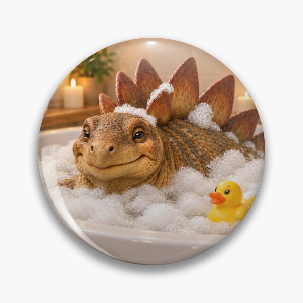Item preview, Cozy Stegosaurus Bubble Bath designed and sold by Sillytoe.