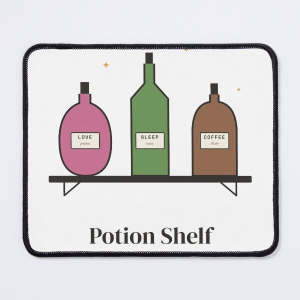 Item preview, Potion Shelf - Witchy Love Potion Sleep Tonic Coffee Elixir designed and sold by Rilindi.