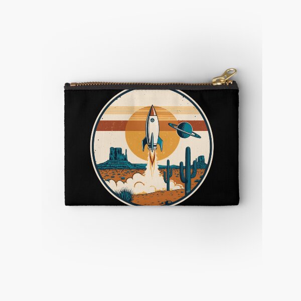 Item preview, Retro Rocket Launch Desert Sunset Vintage Space Age designed and sold by Stupid Shirts.