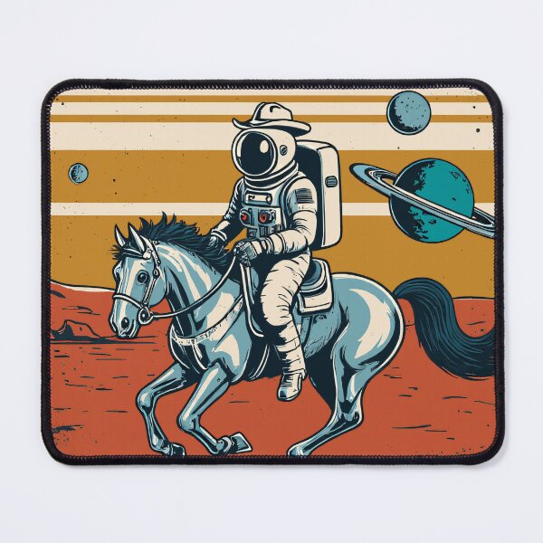 Item preview, Space Cowboy Robot Horse Retro Sci Fi Western designed and sold by Stupid Shirts.
