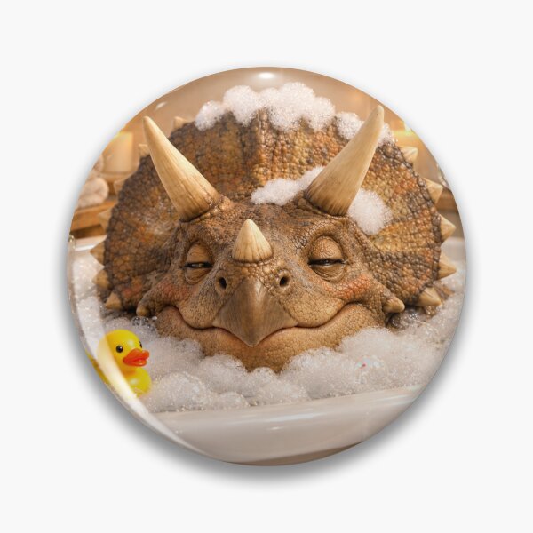Item preview, Playful Triceratops Bubble Bath designed and sold by Sillytoe.