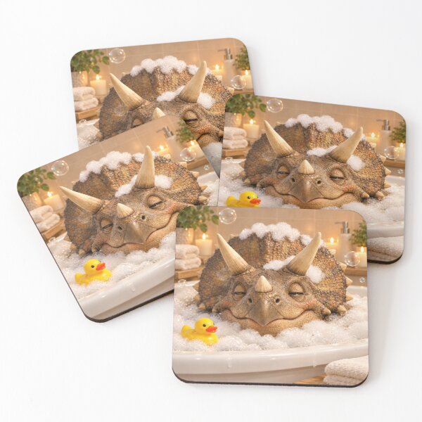 Item preview, Playful Triceratops Bubble Bath designed and sold by Sillytoe.