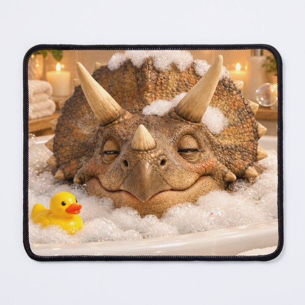 Item preview, Playful Triceratops Bubble Bath designed and sold by Sillytoe.