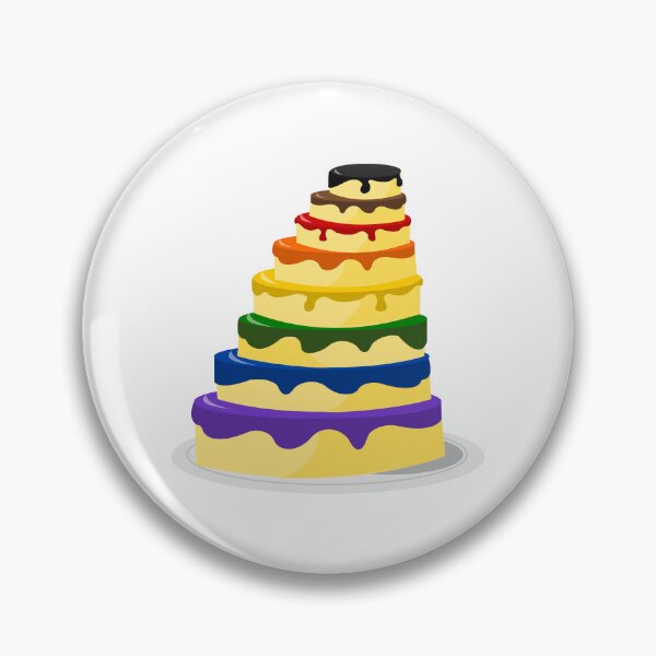 Item preview, Philly Rainbow Pride Flag Cake designed and sold by HarveyHandcraftsandDesigns.