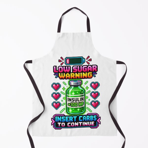 Item preview, Low Sugar Warning Gamer Diabetic Insulin Pixel Art designed and sold by justinhmorton.