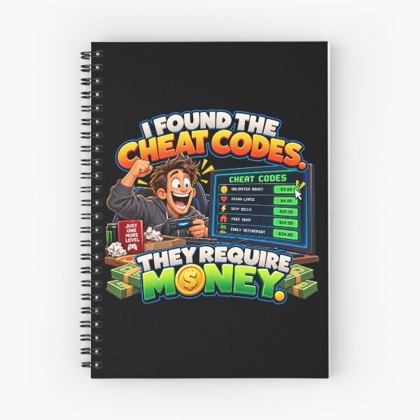 Aperçu de l'œuvre J'AI TROUVÉ LES CODES DE TRICHE. ILS SONT PAYANTS. créée et vendue par signshirtz.