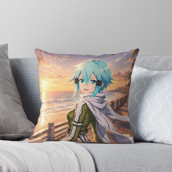 Artikelvorschau, Sinon Sword Art Online Strandpromenade bei Sonnenuntergang entworfen und verkauft von mildaclairmo.