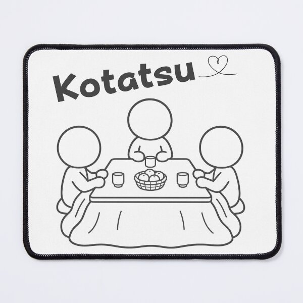 Item preview, Japanese Kotatsu Cozy Winter Family Gathering - Minimal Line Art Pictogram designed and sold by japan-picto.