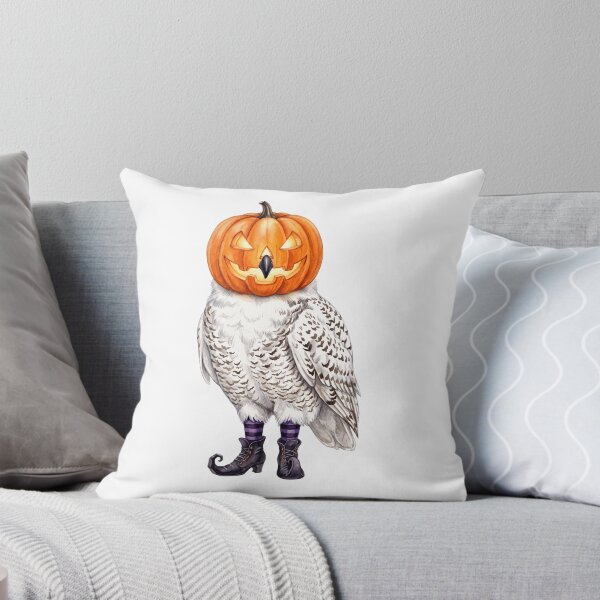 Item preview, Pumpkin Head Snowy Owl designed and sold by Tiffany Roy.